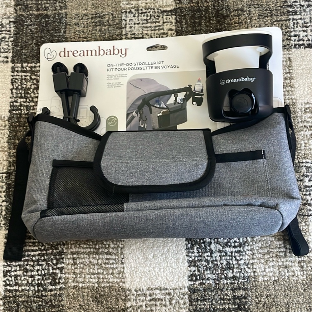 NWT - DreamBaby On the Go Stroller organizer with cup holder
